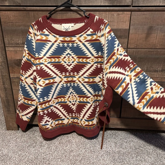 NWOT COTTON & RYE AZTEC SWEATER - Picture 3 of 5